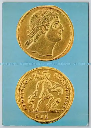 D322418 Goldmedaillon von Konstantin. Mint of Siscia. Die Treuhänder der Briti