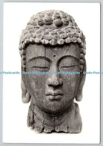 D322422 Kopf des Amida Buddha. Vood ehemals bemalt. Japanisch. The British Museu