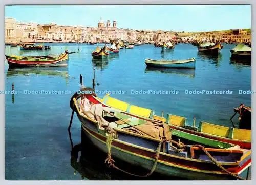 D314377 Marsaxlokk. Fischerdorf. Kathedrale Bibliothek Sliema. Interprint Limite