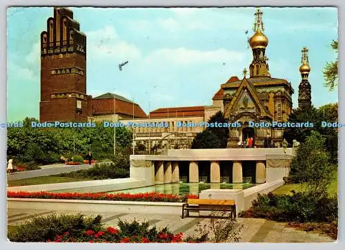 D313411 Darmstadt. Hochzeitstum und Russische Kapelle