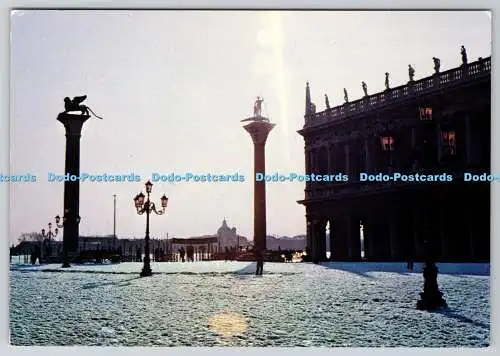D314407 Venezia. Veduta d inverno su piazzetta. G. Gerlin. N. 625. Postkarte
