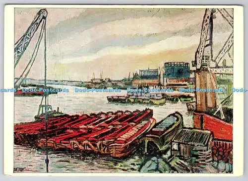 D314429 John Bratby. Kurz bevor sie Feuerzeuge wegnahmen. Medici Society. London