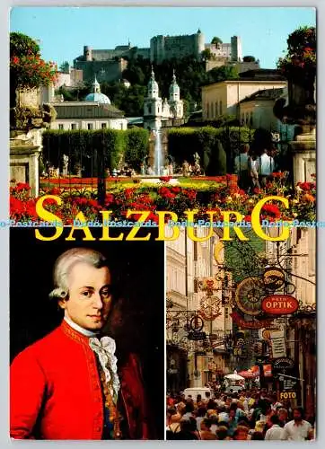 D322497 SalzburG. Wolfgang Amadeus Mozart. Mirabellgarten. Getreidegasse. Multi