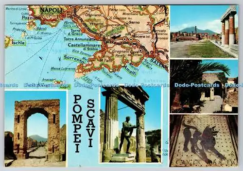 D317268 Karten. Pompei Scavi. Touring Club Italiano. T.C.I. GM. Milano. 1984. Mu