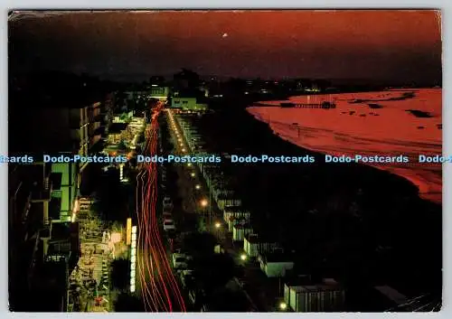 D313486 Cattolica. Gesamtansicht bei Sonnenuntergang. M.A. B. Rotalcolor Milano. Kodak Ek