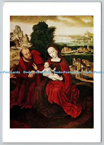 D322562 Ambrosius Benson. Die Heilige Familie in einer Landschaft. Ashmolean Museum. Oxfo