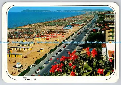 D317337 Rimini. Promenade am Meer und Strand. Rima. OK Spedisci Qualita. B.