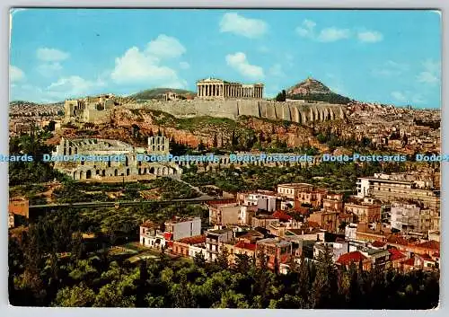 D317344 Athen. Blick auf die Akropolis von Philopappe. PM Delfi