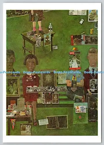 D322582 Peter Blake. auf dem Balkon. Tate Gallery. Gesellschaft für zeitgenössische Kunst. Henne