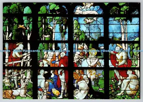 D314534 Rouen. Eglise Sainte Jeanne D Arc. Vitrail de Jean Baptiste. Gaud. Moise