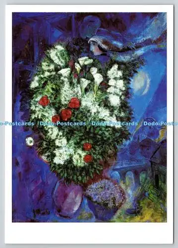 D322587 Marc Chagall. Blumenstrauß mit fliegenden Liebhabern. Treuhänder der Tate Gallery.