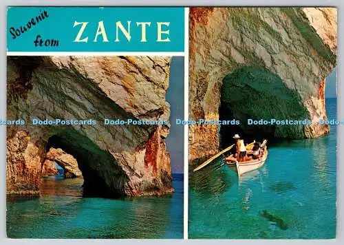 D314549 Souvenir aus Zante. Zakynthos. Blaue Höhle. M. Toubis. Athen. Griechenland. N.