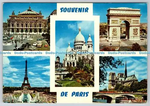 D317371 Paris. Opera. Tour Eiffel. Sacre Coeur. Arc de Triomphe. Notre Dame. Mex
