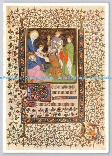 D322605 Die Anbetung der Könige. Aus einem Stundenbuch. Französisch 15. Jahrhundert. F