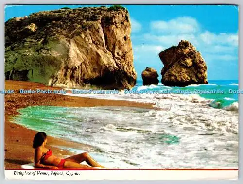 D314555 Zypern. Paphos. Geburtsort der Venus. Mona. Limassol. 1990. Postkarte