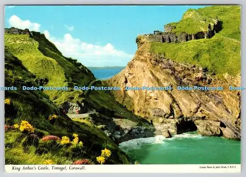 D313571 King Arthur Castle. Tintagel. Cornwall. John Hinde. F.R.P.S. PM Tinta