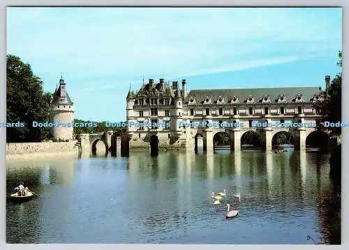 D314565 Indre et Loire. Chenonceau. Chateaux de la Loire. Gesamtansicht Schloss