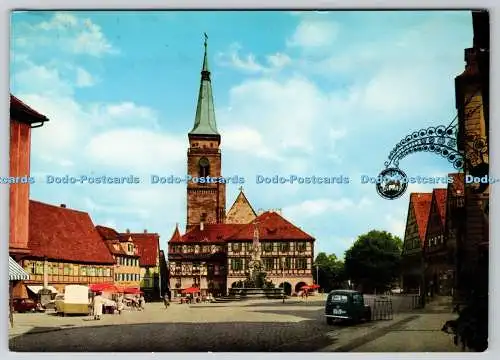 D313582 Schwabach. Königsplatz. Riegel Verlag Inh. Rothenbach Pegnitz. PM Nurnbe