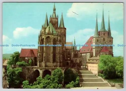 D313588 Erfurt. Dom und Severi. VEB Bild und Heimat. Billhardt. Reichenbach i.V.