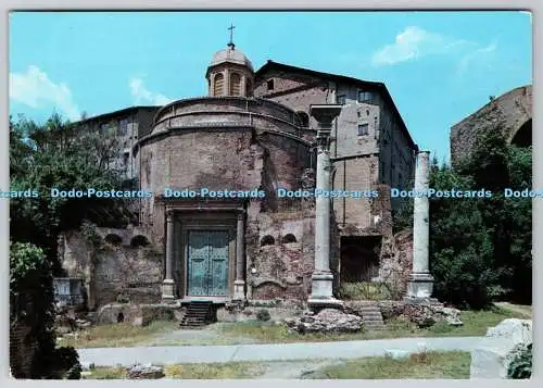 D314574 Roma. Basilika der Heiligen Kosmos und Damian. Tempel des göttlichen Romulus und ein
