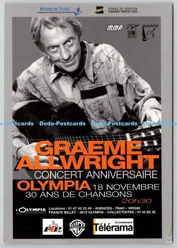 D322642 Graeme Allwright Konzert Jubiläum Olympia. MMP. Diffusion dix et dem