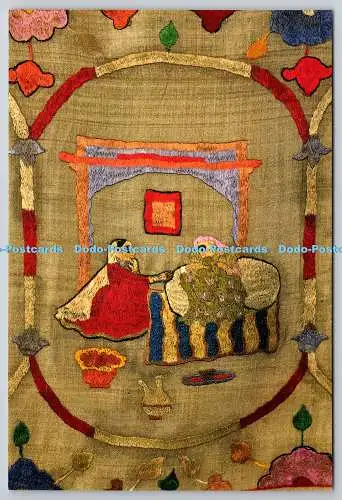 D322686 Detail der Chumba Rumal Stickerei. Himachal Pradesh. Stephen Yates. Manc