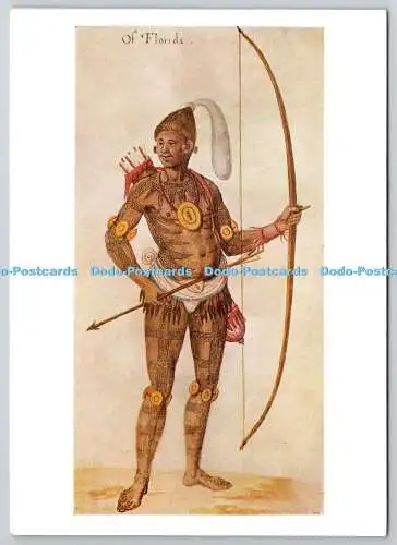 D322761 John White. Ein Krieger von Florida. L. Binyon. British Museum