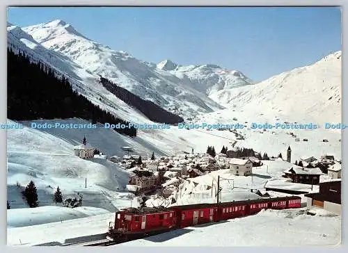 D317543 Andermatt gegen das Urserental. Fotohaus Geiger. Flims Waldhaus. 1971.