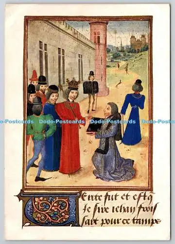 D322783 Froissart überreicht König Richard II. seine Chronik. Froissarts Chronic