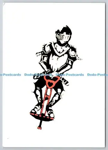 D322787 Ein gezogener Roboter. Steve Chivalry. Postkarte
