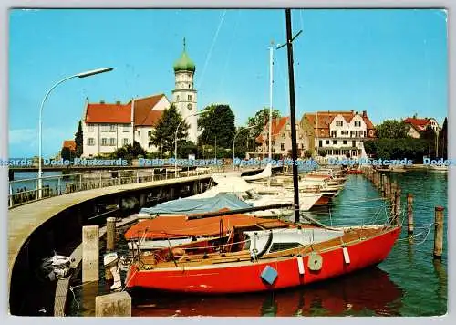 D319154 Halbinsel Wasserburg im Bodensee. Seglerhafen Mit Pfarrkirche St. Georg.
