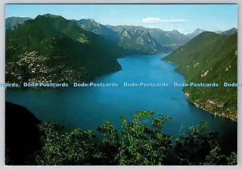 D313754 Schweiz. Monte San Salvatore. Vista sul Lago di Lugano. Dino Sassi.