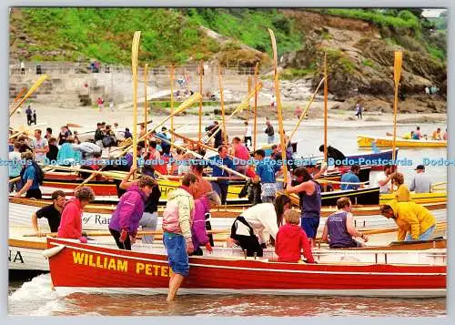D317567 Cornwall. Gig Racing. J. Salmon. Sevenoaks. Postkarte Kamerafarbe. Engla