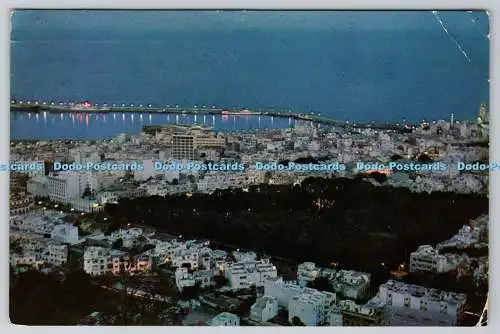 D317571 Santa Cruz de Tenerife. Panorama Nachtansicht. Abril. 1961. Victor Gonzal