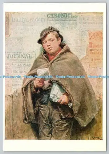D322798 Ralph Hedley R.B. A. Zeitungsjunge. Laing Art Gallery. Newcastle upon Tyne an