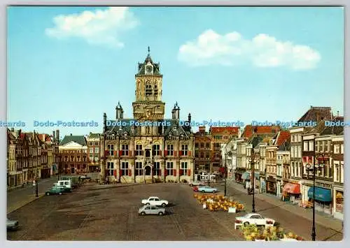 D317578 Niederlande. Südholland. Delft. Markt med Stadhus. MUVA. Valkenbu