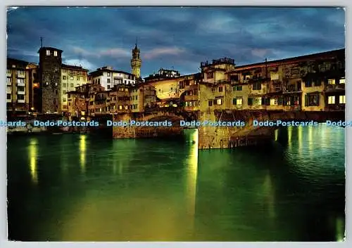 D313792 Firenze. Ponte Vecchio. Nachts. Nova Lux. Giusti di S Becocci. Kodak E