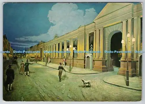 D319225 Pall Mall. Gas-Straßenbeleuchtung. Wissenschaftsmuseum. Hindson Print