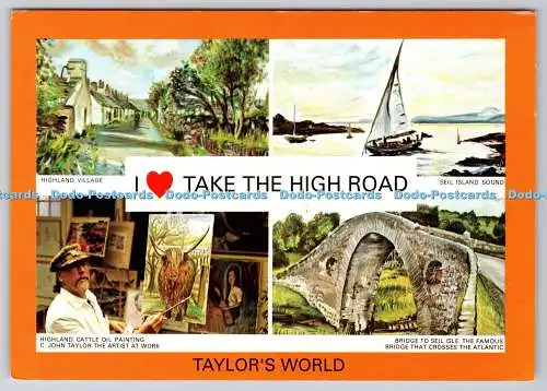 D313848 Taylor World. Der Künstler bei der Arbeit. Ausstellung Highland Arts. C. John