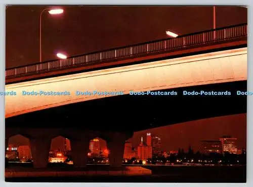 D319294 Perth. Schmale Brücke in der Dämmerung. National View. Murfett Verlag