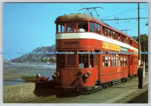 D317734 2-Wagen-Zug für Mumbles Pier fährt von Oystermouth ab. Rev. R. W. A. Jon