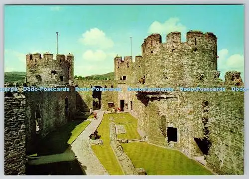 D314930 Gwynedd. Conwy Castle. Außenabteilung mit Blick nach Westen. Larkfield Printing Compa