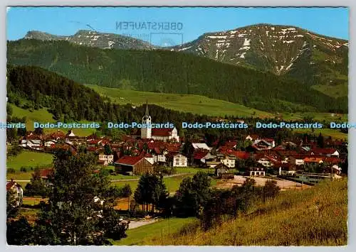 D313976 Schrothkurort Oberstaufen. Allgau mit Rindalphorn. Hochgrat. Franz Milz.