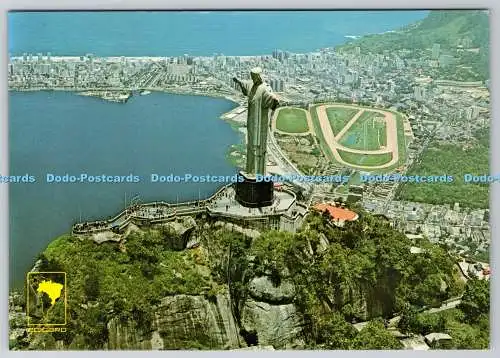 D313981 Brasil. Rio de Janeiro. RJ. Luftaufnahme. Christus Erlöser. Tijuca Nationa