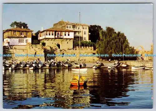 D314975 Nessebar. Der Fischerkai. V. Krestjew. Septemvri. Bulgarien. Postkarte