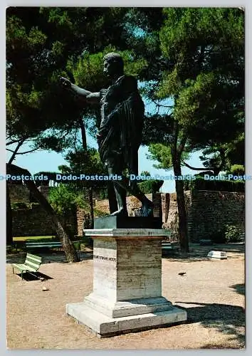 D323045 Fano. Denkmal für Giulio Cesare. I. C. C. A. F. Rotalcolor Rotalfoto Mil