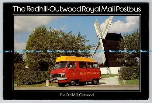 D317815 The Redhill. Die alte Mühle. Outwood Royal Mail Postbus. Chefpostmeister.
