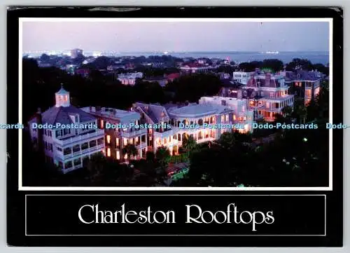 D319413 Charleston Dächer. Nachts. Charleston Postkarte. Farbdosen. Bryan R