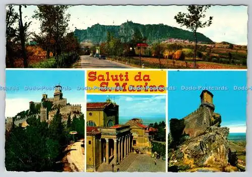D314024 Saluti da S. Marino. La Souvenir. Skalette. P. Marzari. s.r.l.Schio. 1