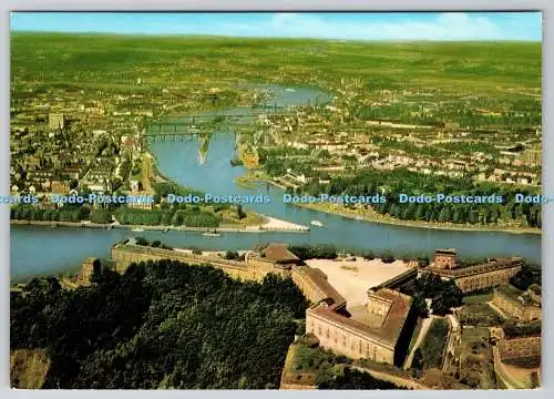 D315008 Koblenz an Rhein und Mosel. Festung Ehrenbreitstein und Deutsches Eck. C
